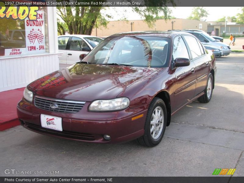 Dark Carmine Red Metallic / Medium Grey 1997 Chevrolet Malibu LS Sedan