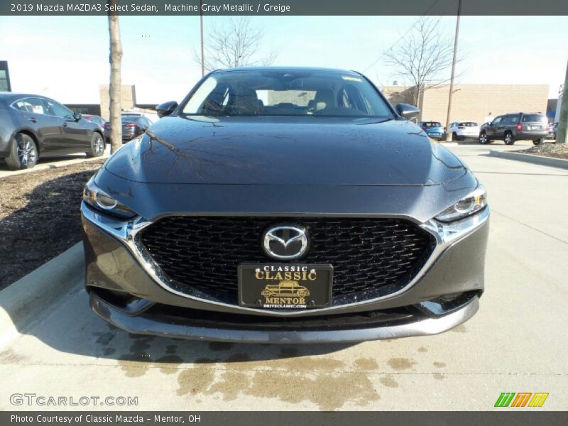 Machine Gray Metallic / Greige 2019 Mazda MAZDA3 Select Sedan