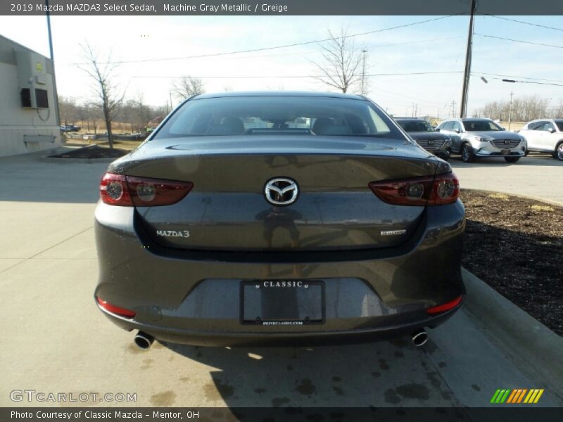 Machine Gray Metallic / Greige 2019 Mazda MAZDA3 Select Sedan