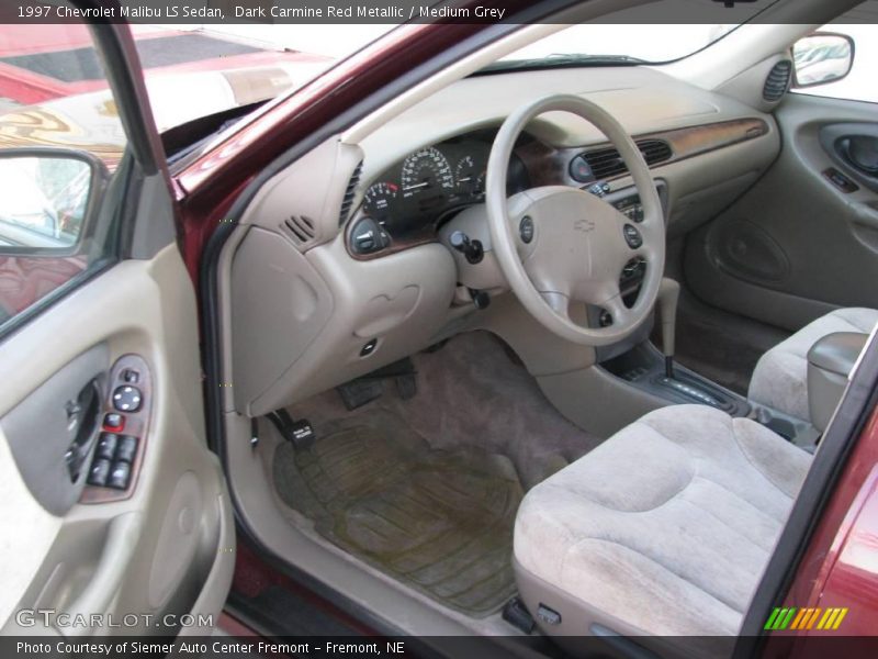 Dark Carmine Red Metallic / Medium Grey 1997 Chevrolet Malibu LS Sedan