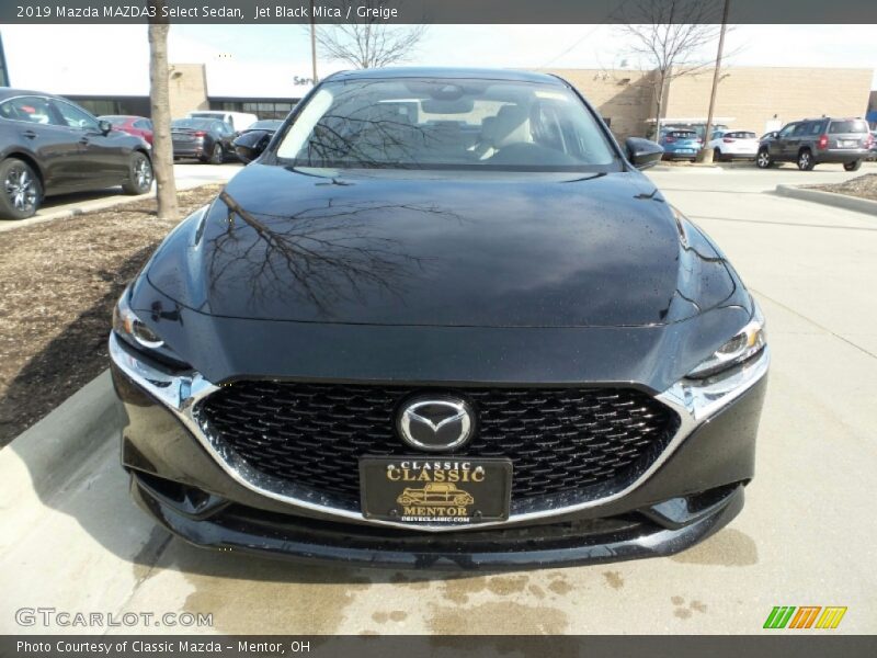 Jet Black Mica / Greige 2019 Mazda MAZDA3 Select Sedan
