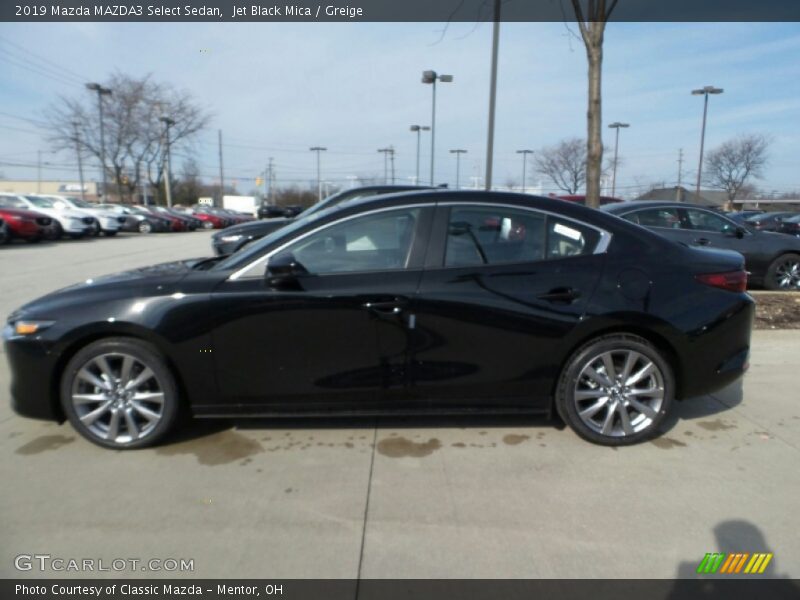 Jet Black Mica / Greige 2019 Mazda MAZDA3 Select Sedan