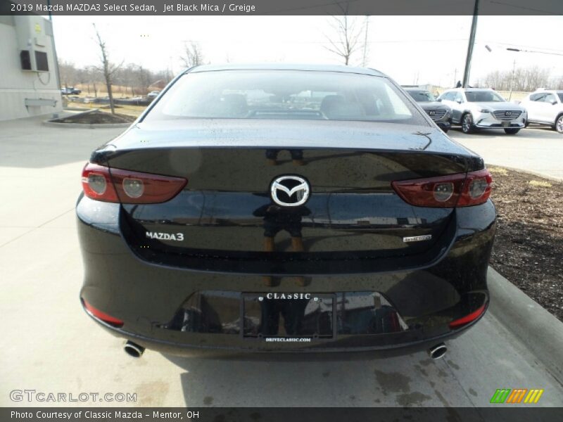 Jet Black Mica / Greige 2019 Mazda MAZDA3 Select Sedan