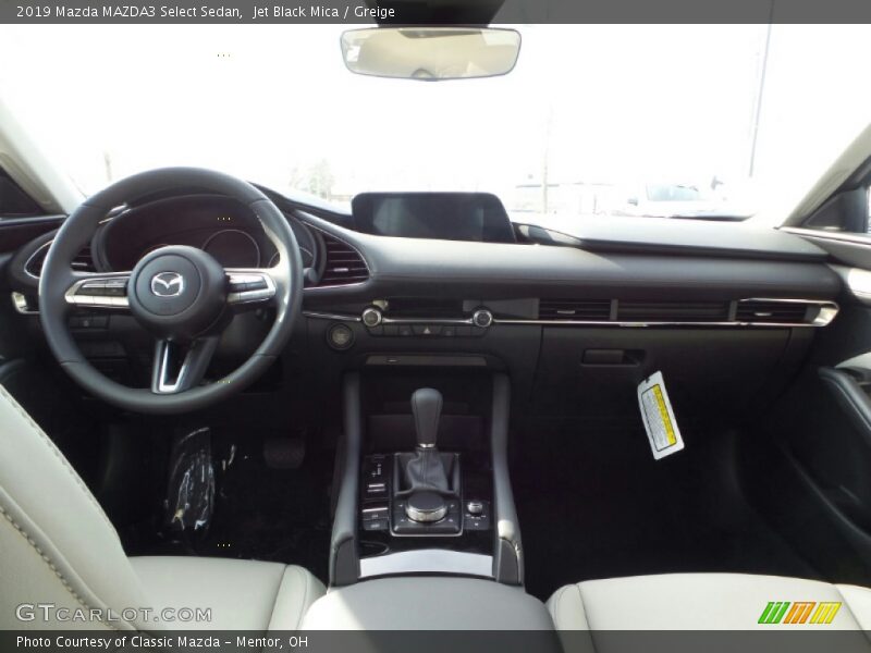 Jet Black Mica / Greige 2019 Mazda MAZDA3 Select Sedan