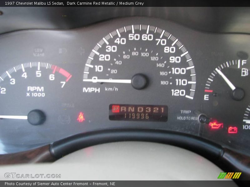 Dark Carmine Red Metallic / Medium Grey 1997 Chevrolet Malibu LS Sedan