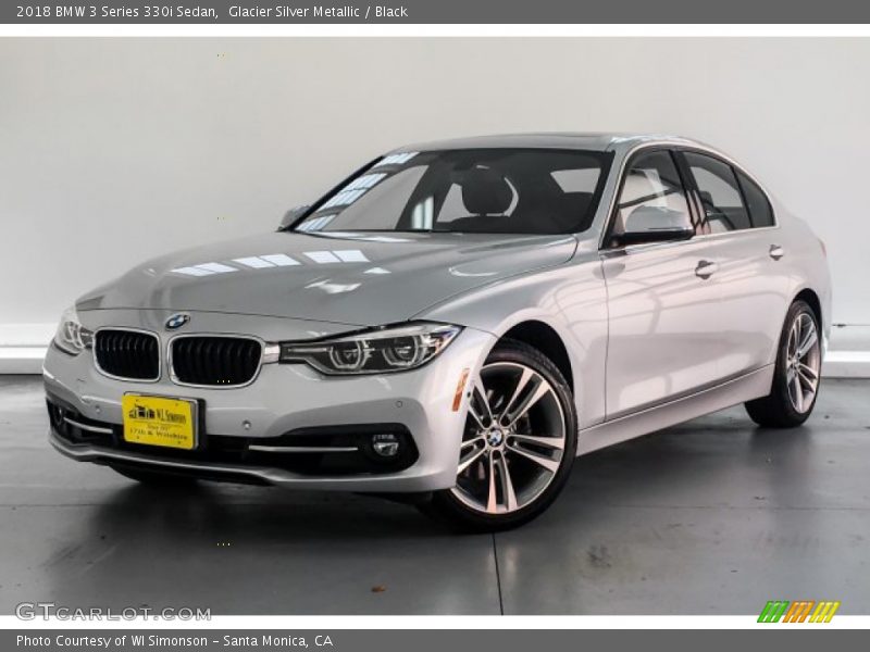 Glacier Silver Metallic / Black 2018 BMW 3 Series 330i Sedan