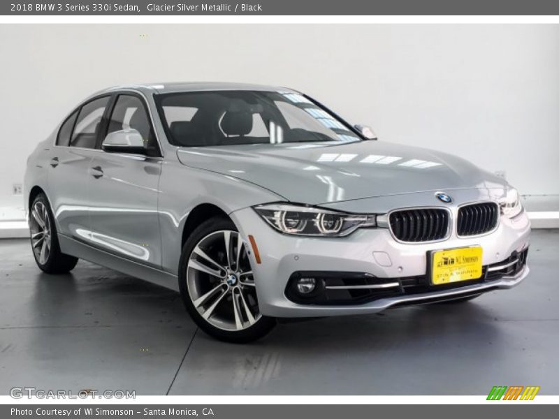 Glacier Silver Metallic / Black 2018 BMW 3 Series 330i Sedan