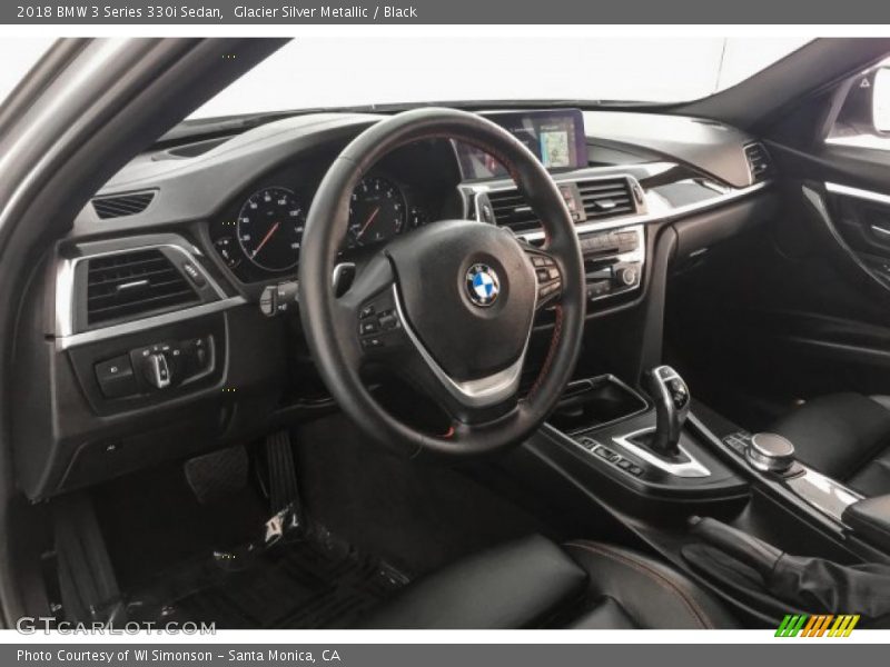 Glacier Silver Metallic / Black 2018 BMW 3 Series 330i Sedan