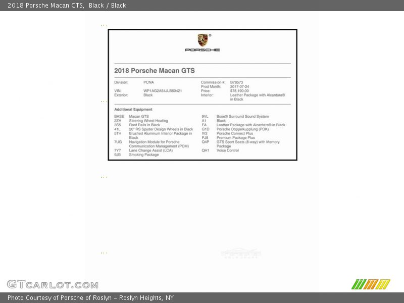 Black / Black 2018 Porsche Macan GTS