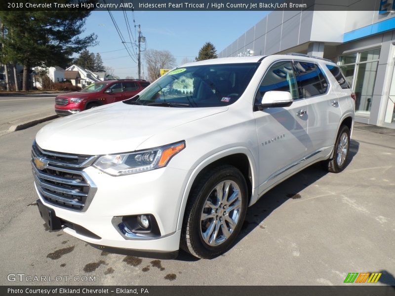Iridescent Pearl Tricoat / High Country Jet Black/Loft Brown 2018 Chevrolet Traverse High Country AWD