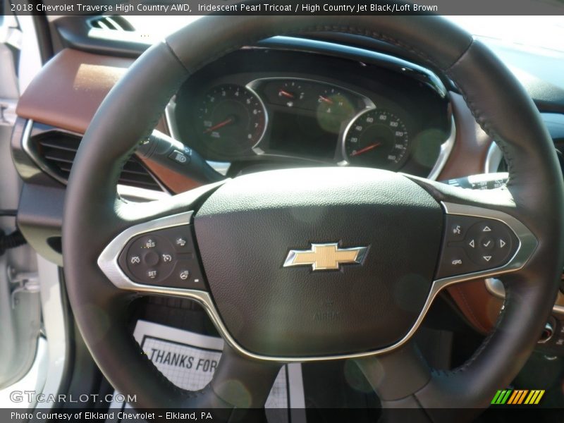 Iridescent Pearl Tricoat / High Country Jet Black/Loft Brown 2018 Chevrolet Traverse High Country AWD
