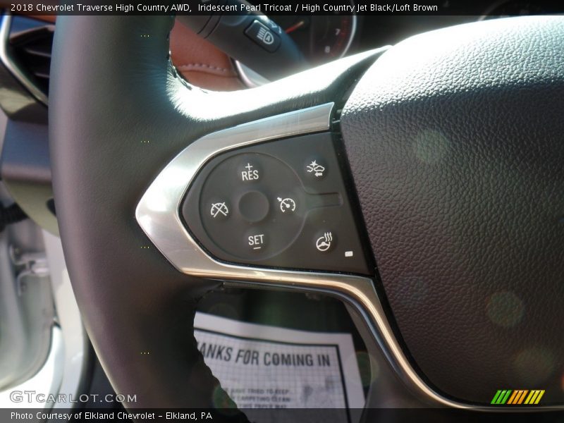 Iridescent Pearl Tricoat / High Country Jet Black/Loft Brown 2018 Chevrolet Traverse High Country AWD