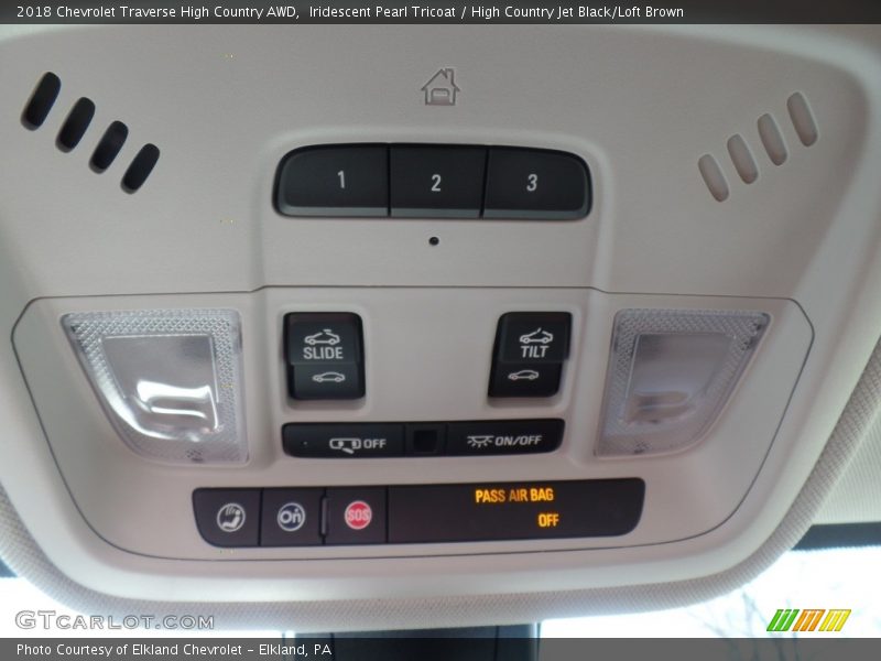 Iridescent Pearl Tricoat / High Country Jet Black/Loft Brown 2018 Chevrolet Traverse High Country AWD