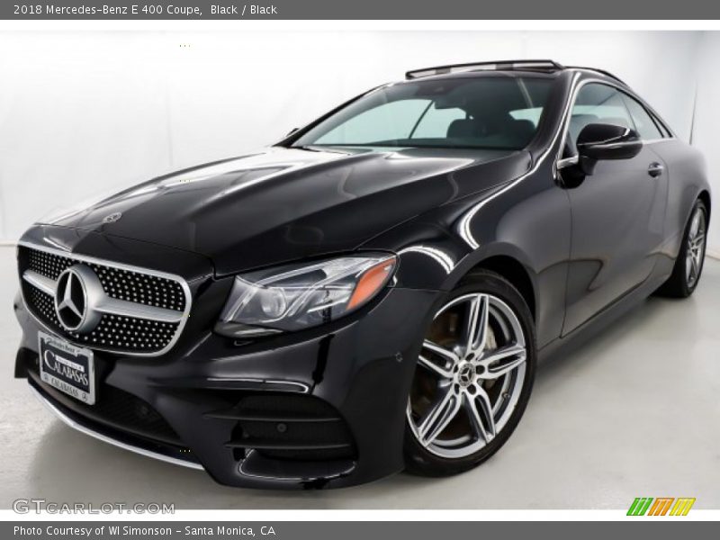 Black / Black 2018 Mercedes-Benz E 400 Coupe
