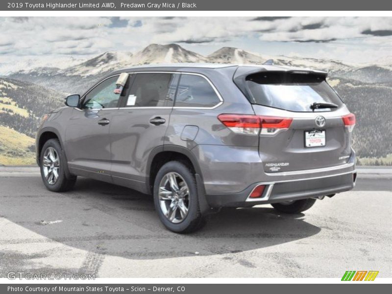 Predawn Gray Mica / Black 2019 Toyota Highlander Limited AWD