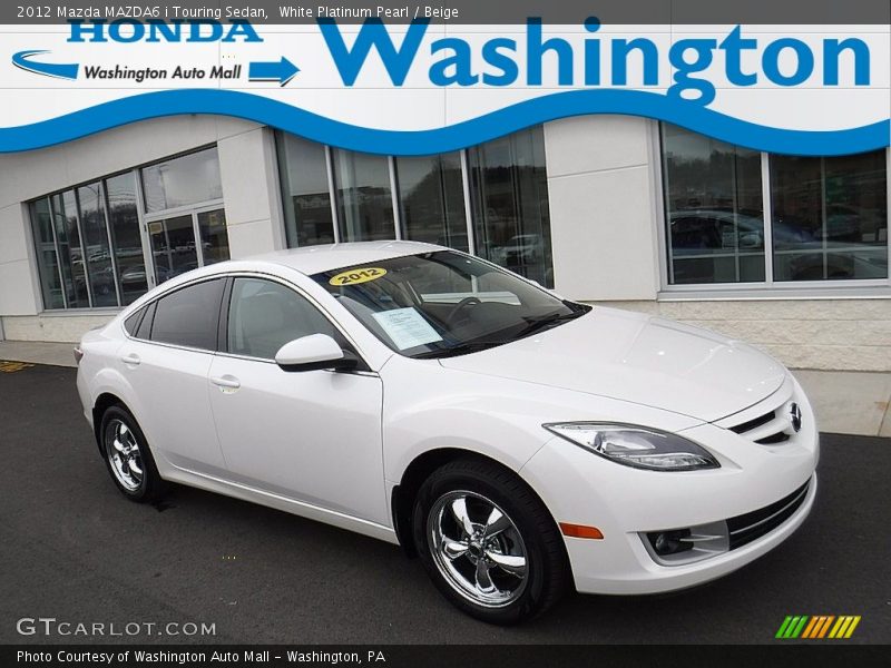 White Platinum Pearl / Beige 2012 Mazda MAZDA6 i Touring Sedan