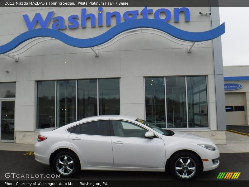 White Platinum Pearl / Beige 2012 Mazda MAZDA6 i Touring Sedan