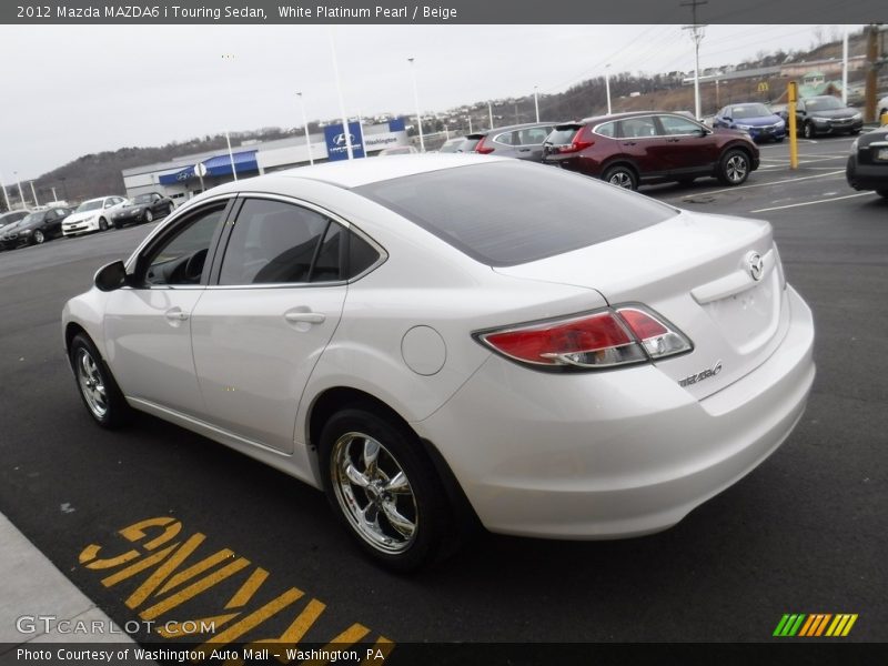 White Platinum Pearl / Beige 2012 Mazda MAZDA6 i Touring Sedan