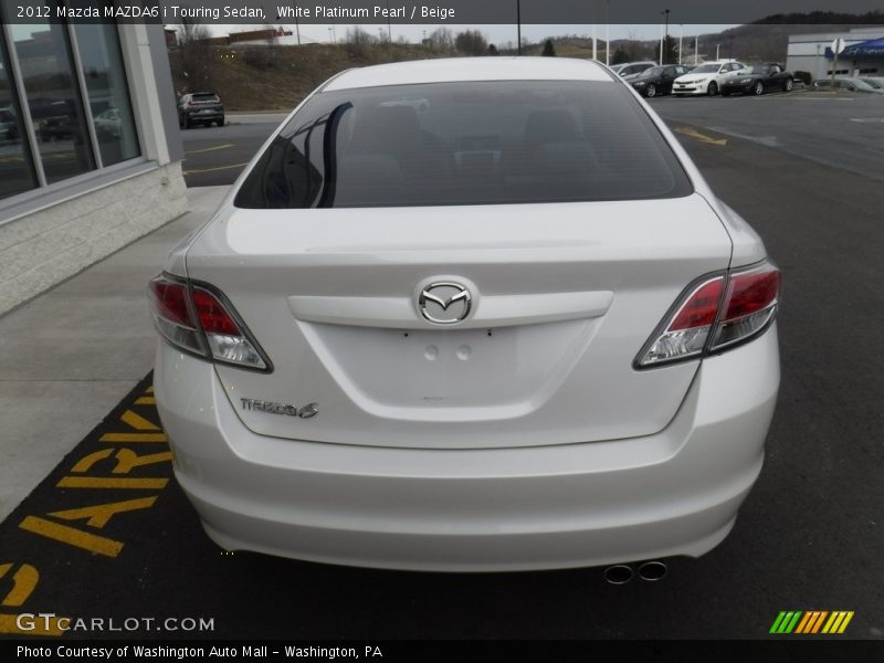 White Platinum Pearl / Beige 2012 Mazda MAZDA6 i Touring Sedan