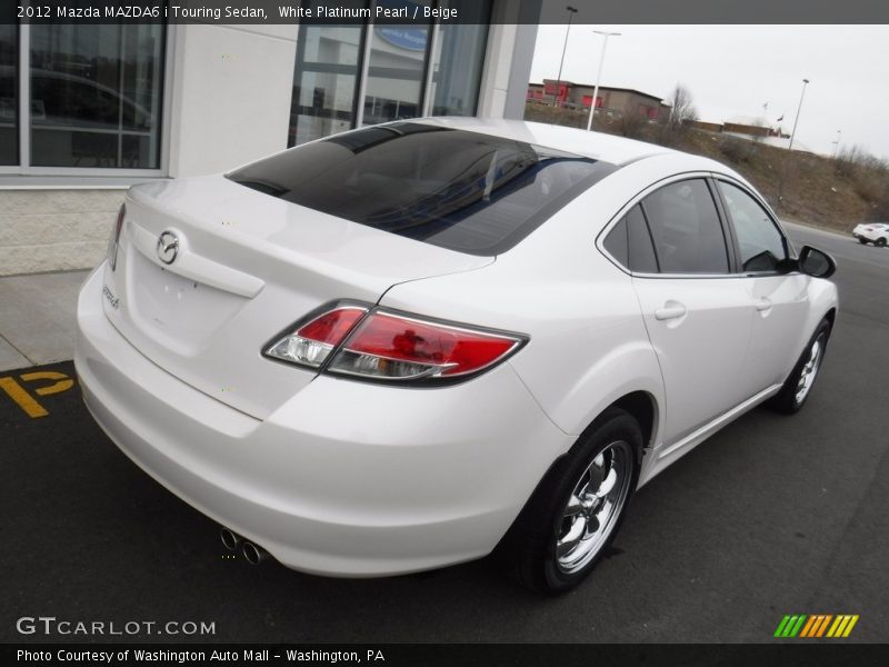 White Platinum Pearl / Beige 2012 Mazda MAZDA6 i Touring Sedan