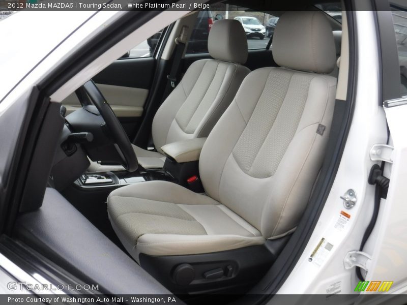 White Platinum Pearl / Beige 2012 Mazda MAZDA6 i Touring Sedan