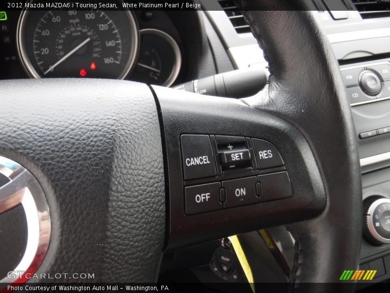 White Platinum Pearl / Beige 2012 Mazda MAZDA6 i Touring Sedan
