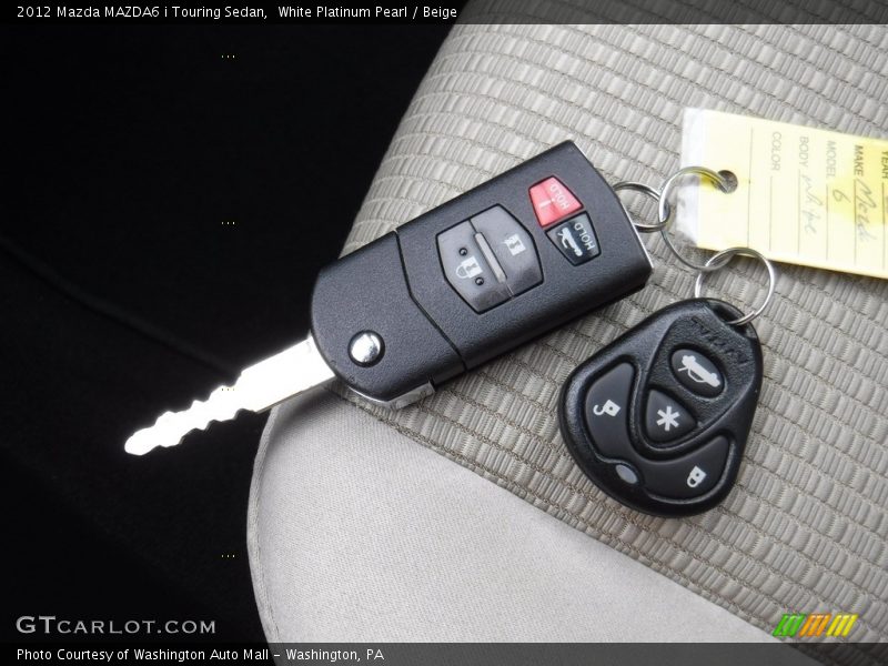 White Platinum Pearl / Beige 2012 Mazda MAZDA6 i Touring Sedan