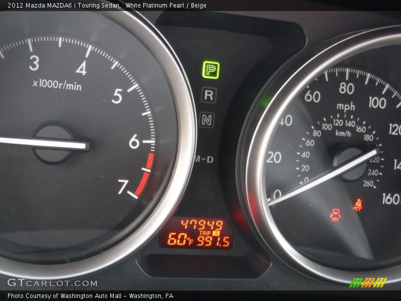 White Platinum Pearl / Beige 2012 Mazda MAZDA6 i Touring Sedan