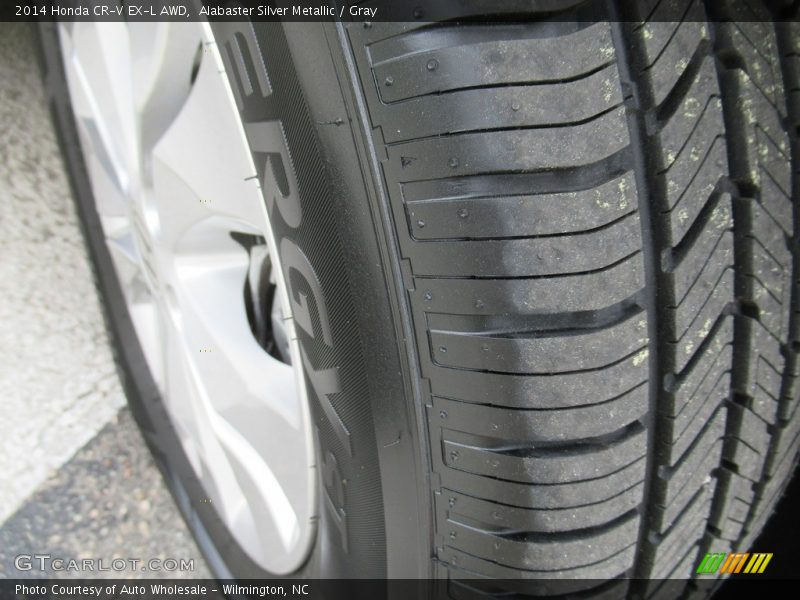 Alabaster Silver Metallic / Gray 2014 Honda CR-V EX-L AWD