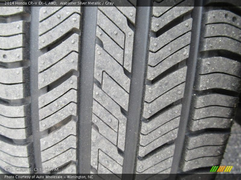 Alabaster Silver Metallic / Gray 2014 Honda CR-V EX-L AWD