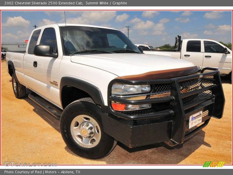 Summit White / Graphite 2002 Chevrolet Silverado 2500 Extended Cab