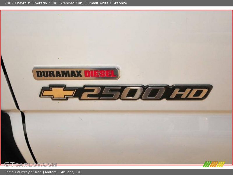 Summit White / Graphite 2002 Chevrolet Silverado 2500 Extended Cab