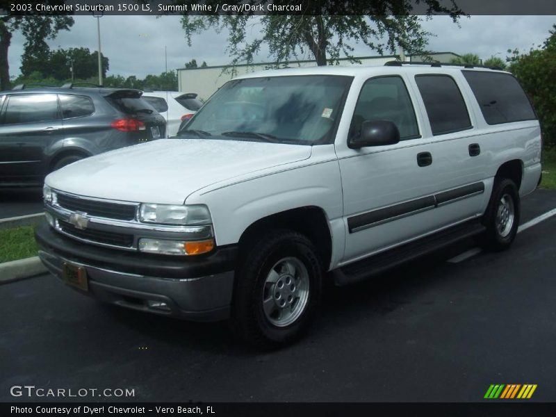 Summit White / Gray/Dark Charcoal 2003 Chevrolet Suburban 1500 LS