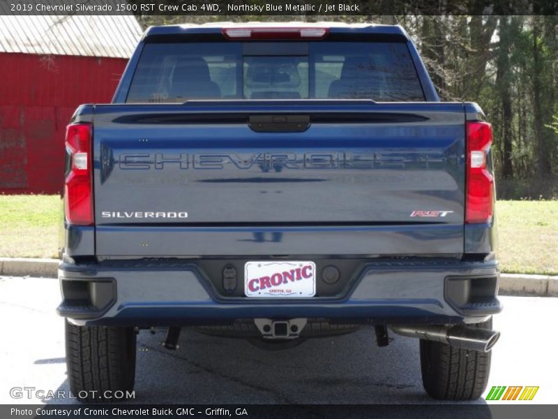 Northsky Blue Metallic / Jet Black 2019 Chevrolet Silverado 1500 RST Crew Cab 4WD