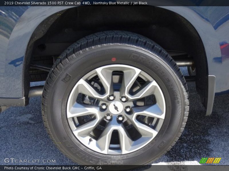 Northsky Blue Metallic / Jet Black 2019 Chevrolet Silverado 1500 RST Crew Cab 4WD