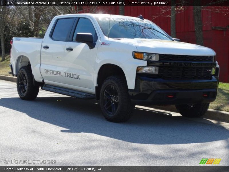 Summit White / Jet Black 2019 Chevrolet Silverado 1500 Custom Z71 Trail Boss Double Cab 4WD