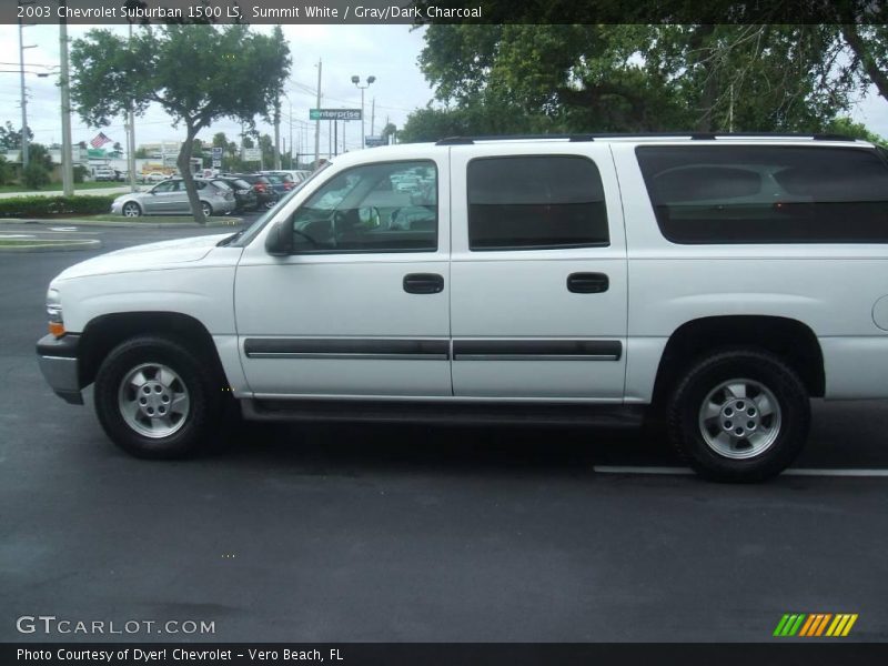 Summit White / Gray/Dark Charcoal 2003 Chevrolet Suburban 1500 LS