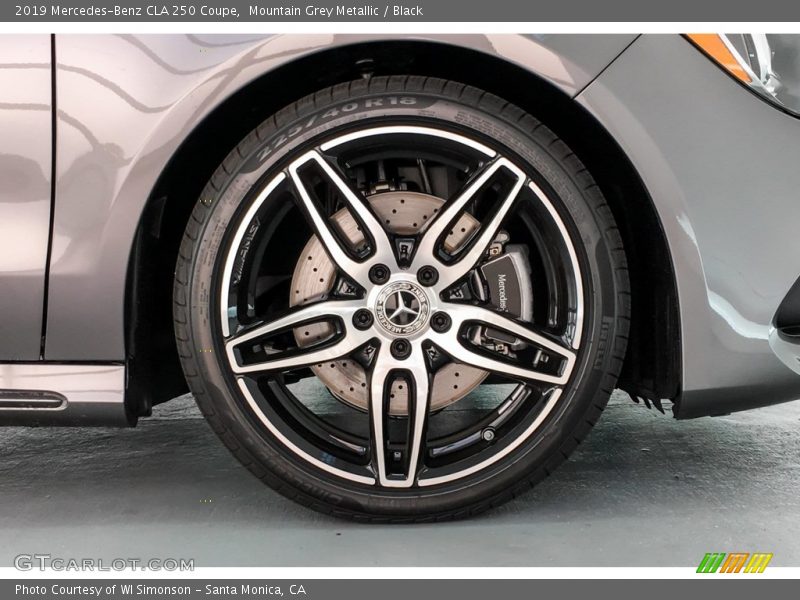 Mountain Grey Metallic / Black 2019 Mercedes-Benz CLA 250 Coupe
