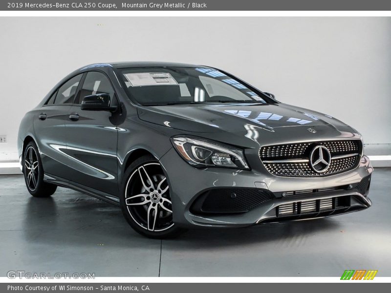 Mountain Grey Metallic / Black 2019 Mercedes-Benz CLA 250 Coupe