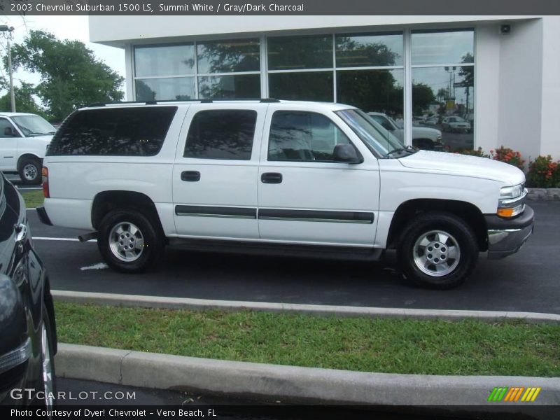 Summit White / Gray/Dark Charcoal 2003 Chevrolet Suburban 1500 LS