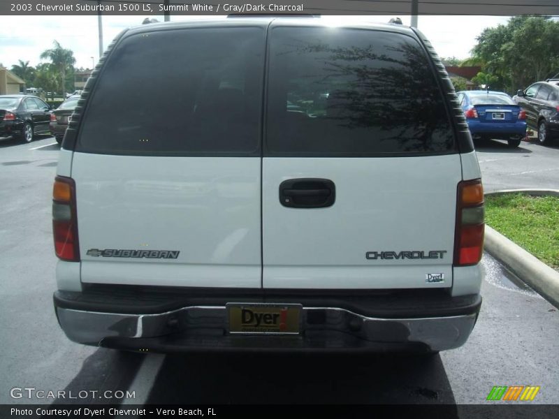 Summit White / Gray/Dark Charcoal 2003 Chevrolet Suburban 1500 LS