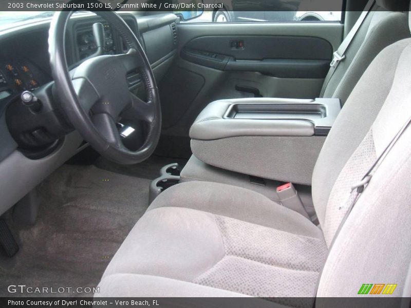 Summit White / Gray/Dark Charcoal 2003 Chevrolet Suburban 1500 LS