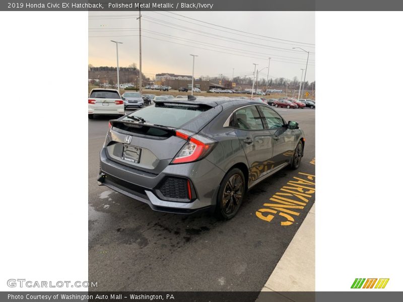 Polished Metal Metallic / Black/Ivory 2019 Honda Civic EX Hatchback