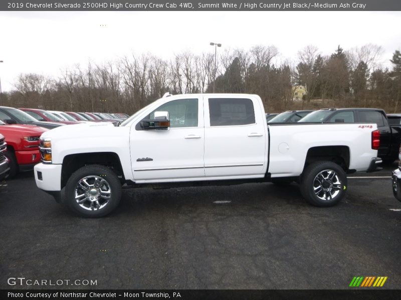 Summit White / High Country Jet Black/­Medium Ash Gray 2019 Chevrolet Silverado 2500HD High Country Crew Cab 4WD