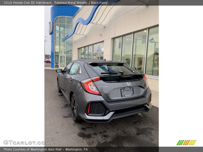 Polished Metal Metallic / Black/Ivory 2019 Honda Civic EX Hatchback