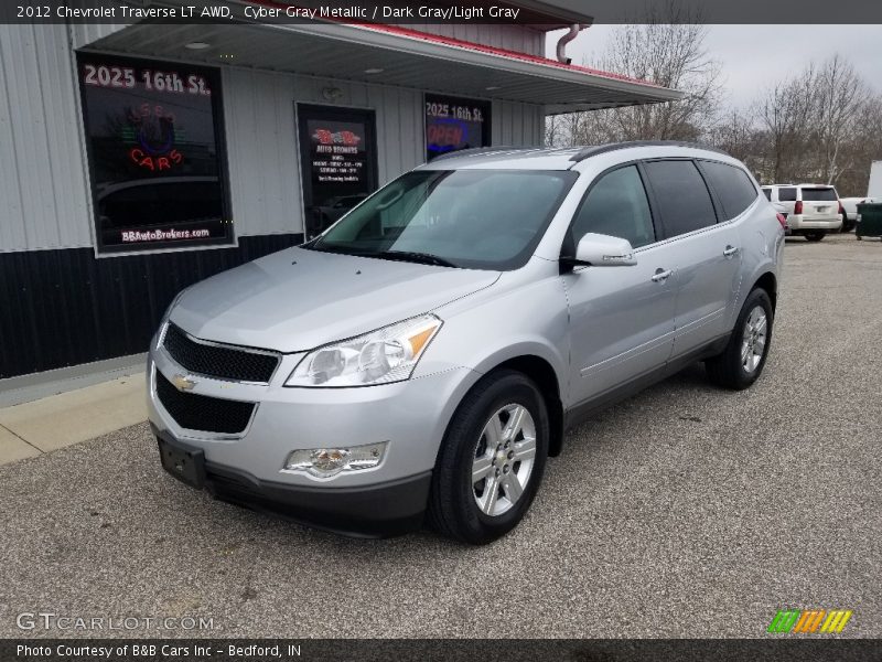 Cyber Gray Metallic / Dark Gray/Light Gray 2012 Chevrolet Traverse LT AWD