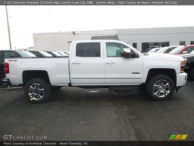 Summit White / High Country Jet Black/­Medium Ash Gray 2019 Chevrolet Silverado 2500HD High Country Crew Cab 4WD