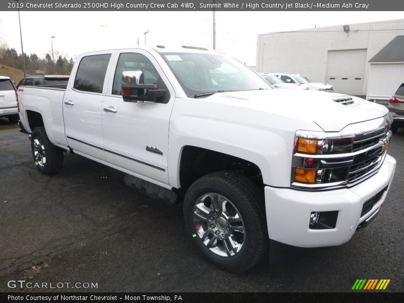 Summit White / High Country Jet Black/­Medium Ash Gray 2019 Chevrolet Silverado 2500HD High Country Crew Cab 4WD