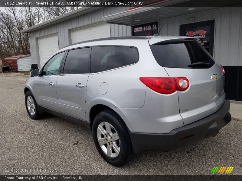 Cyber Gray Metallic / Dark Gray/Light Gray 2012 Chevrolet Traverse LT AWD