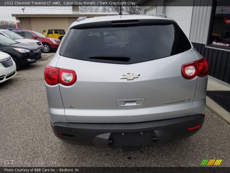 Cyber Gray Metallic / Dark Gray/Light Gray 2012 Chevrolet Traverse LT AWD